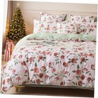  Duvet Cover Set Rose Floral Bedding Shabby Flower Queen Pink Hydrangea