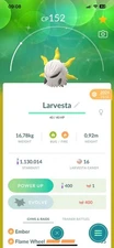 Pokémon Go ✨ Shiny Larvesta - Mini PTC with 1mil Stardust ✨ Read Description