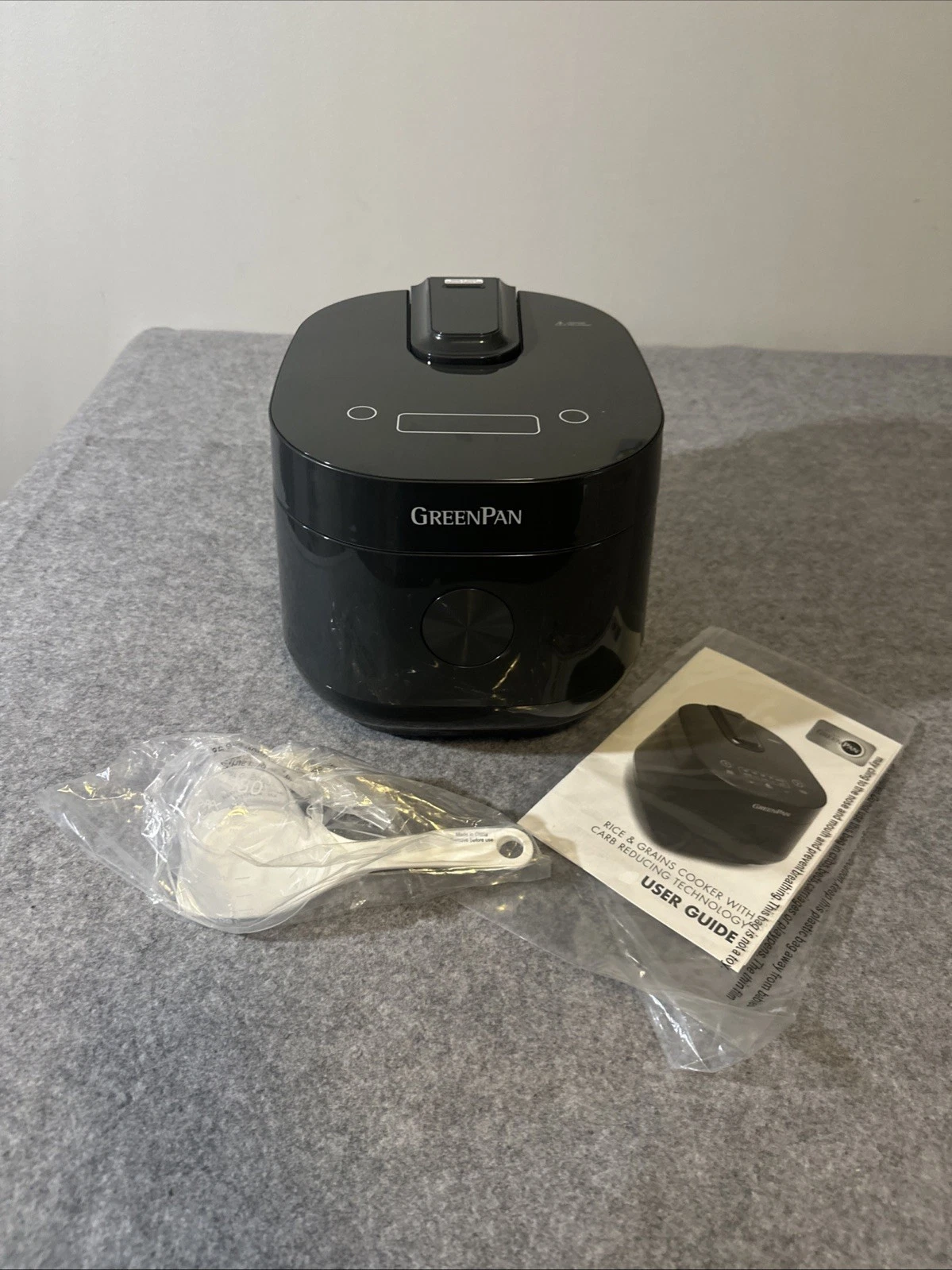 GreenPan Carb Reducing Electric Rice Cooker, 4 Cups Uncooked Graphite