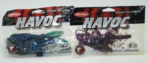 Berkley HAVOC Bass Fishing Plastic Baits 11 Open Pack Lot Assorted Colors, Sizes - Picture 6 of 9