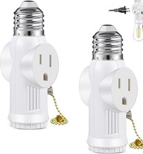 Socket Outlet Adapter, Socket to Plug Adapter, Bulb Plug White Upgraded