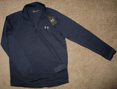 Under Armour UA Tech 2.0 1/2 Zip Pullover Shirt L Loose Fit Mock Long Sleeves