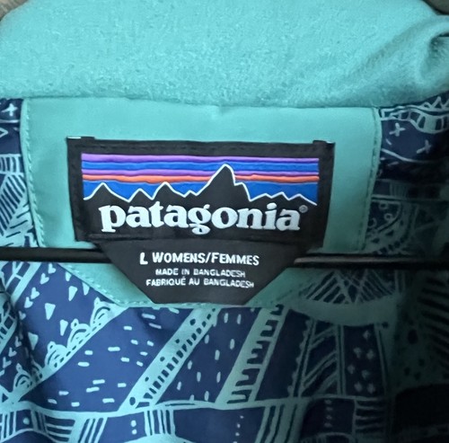 Patagonia Women's L Pipe Down Ski Jacket RECCO 700 Fill - Beryl Green - Picture 5 of 14