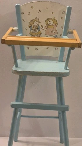 Vintage Original Cabbage Patch Kids Wooden Furniture High Chair Rare