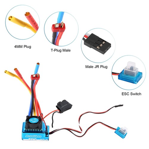 3650 3900KV Brushless Motor +120A ESC Combo Set for 1/10 1/8 RC Car AccessorieVH - Picture 7 of 10