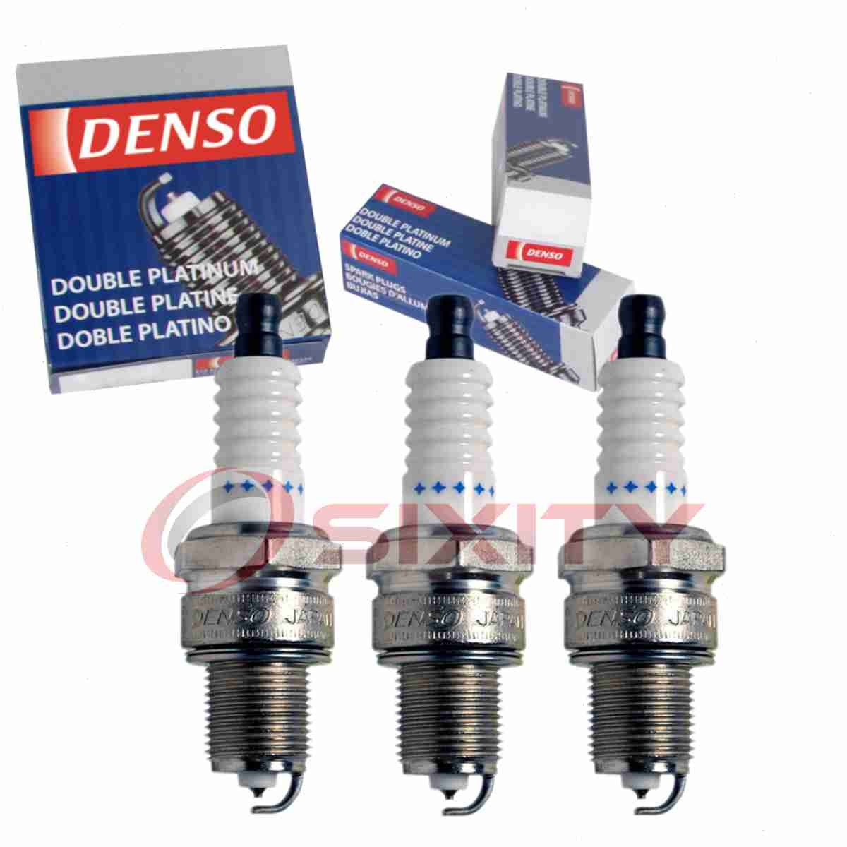 3 pc Denso Platinum Long Life Spark Plugs for 1989-1997 Geo Metro 1.0L L3 ae