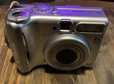 Canon Powershot A540 6.0MP Digital Camera Silver, Please Read, Free Shipping