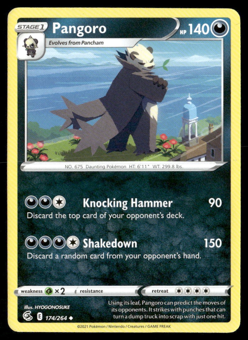 Pangoro Fusion Strike 174/264 Uncommon Pokemon Near Mint