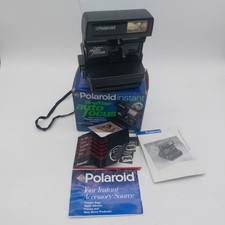 Polaroid One Step 600 Camera Black Built-In Flash Untested Auto Focus Fast Ship