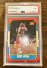 1986 Fleer Chris Mullin 77 CENTERED High End PSA 9 +++++ Rookie Warriors 