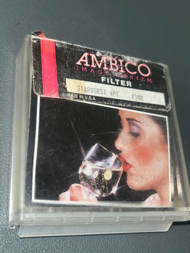 NOS Vintage 49mm  Starburst 4 Point Double Rotating Ring Filter Ambico - Picture 7 of 7