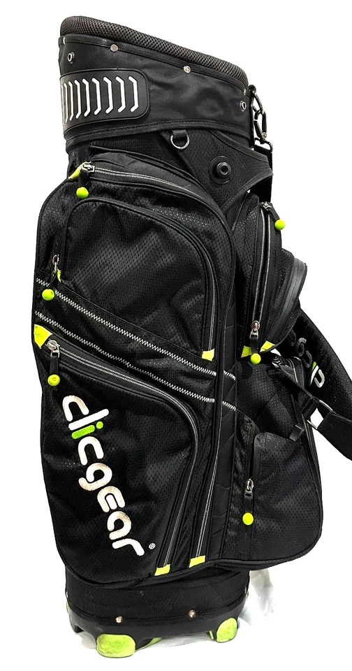 Bolsa de palos de golf Clicgear B3 negra verde divisor de 14 vías asa de transporte ligera Foto 3 de 4