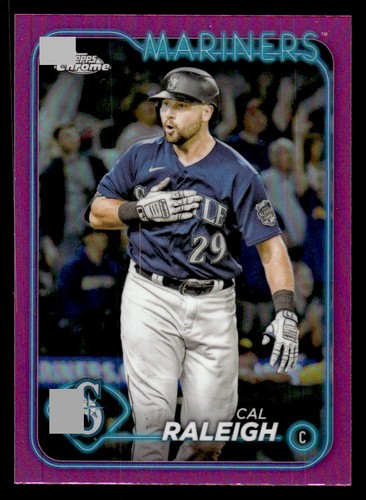 2024 Topps Chrome #119 Cal Raleigh Pink Refractor SP