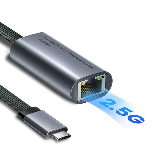 Adaptateur USB C vers Ethernet pour Ordinateur Portable 2.5Gbps - USB-C vers Ethernet RJ45 Gigabit...