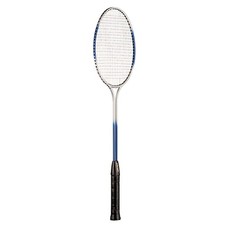 Champion Sports Tempered Steel Twin Shaft Badminton Racket - 26" - Silver/Blue