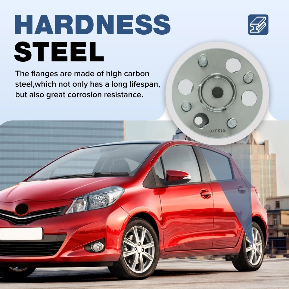 2xRear Wheel Bearing Hub W/ABS 512370 For 2012-2019 Toyota Prius C 2013 Scion iQ Foto 4 de 4