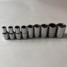 Mac Tools Expert 9pc 316-12 Sae Standard 14 6-point Shallow Socket Set Read