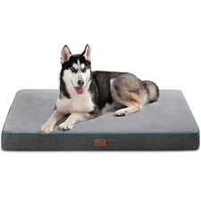 Memory Foam Dog Beds Large Sized Dog - Orthopedic Pet 35"L x 22"W x 3"Th Grey
