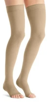 JOBST Relief Thigh High, Open Toe, Garter Style, Soft Top, 20-30mmHg (Size: XL)