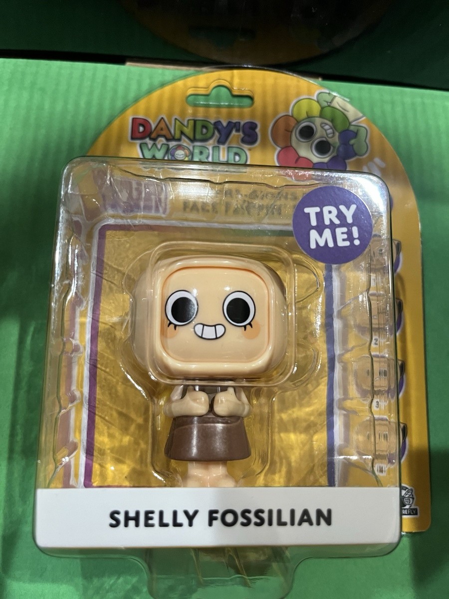 Official Dandy's World Shelly Fossilian Flip 'Ems Figure Keychain