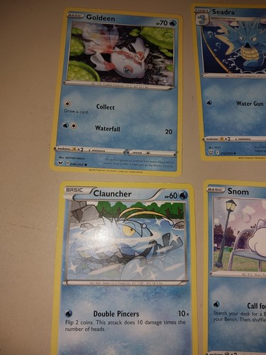 4 pokemon cards- goldeen, seadra, clauncher, snom - Picture 3 of 6