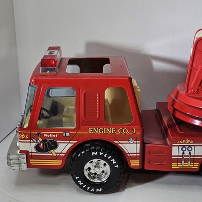 Vintage Nylint Aerial 75 Foot Hook-N-Ladder Engine Co. 1 Fire Truck Made in USA