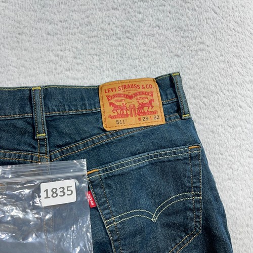 Levi's 511 Slim Fit Men's Blue Jeans 29x32 (29.5x29) Straight Stretch Dark Wash - Picture 12 of 12