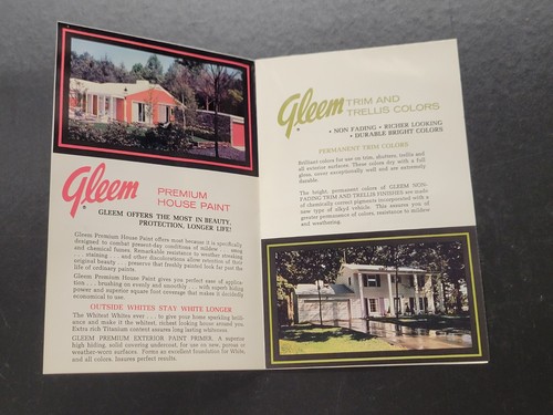 Folleto de muestras vintage de virutas de pintura para casa GLEEM de la década de 1960 Baltimore Color Works MCM - Imagen 3 de 7