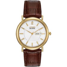 Citizen Men's Eco-Drive Leather Strap Watch. BM8242-08A