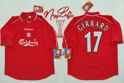 Liverpool Gerrard 2000/01 Official Reebok UEFA Cup Home Shirt