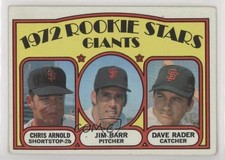 1972 Topps 1972 Rookie Stars Chris Arnold Jim Barr Dave Rader #232 0b7o