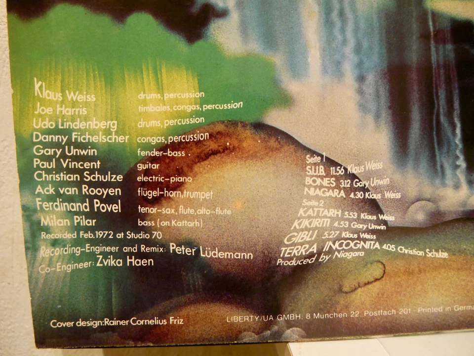NIAGARA ,, S.U.B.  LP von 1972,, Klaus Weiss, Udo Lindenberg am Schlagzeug !! - Bild 4 von 4