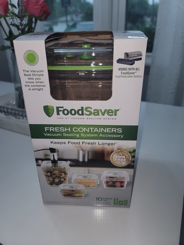 FoodSaver Behälter 10-teiliges Set Vakuumiersystem Zubehör NEU funktioniert mit allen