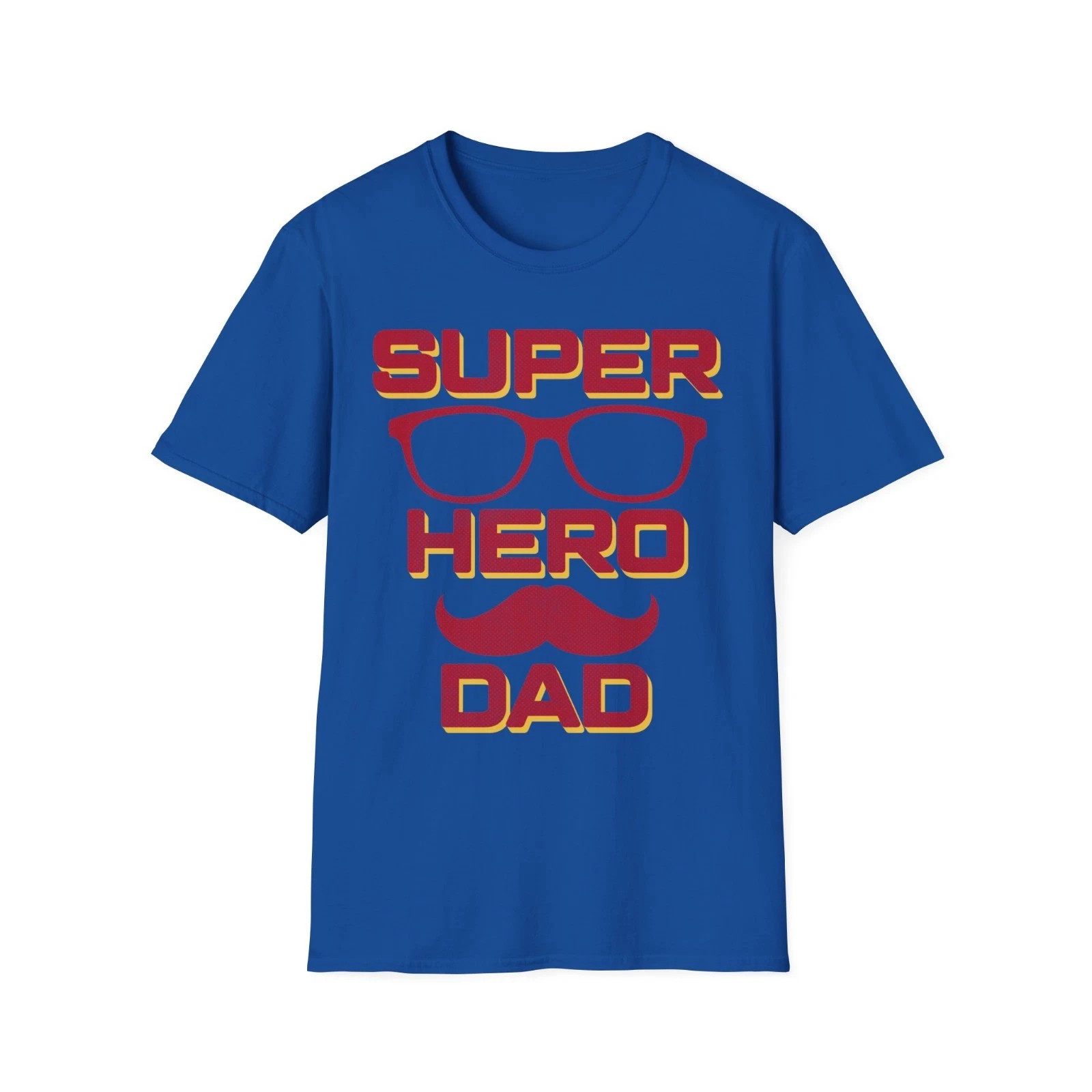 Super Hero Dad T-Shirt Father's Day Graphic Tee Retro Comic Style Gift for Dad