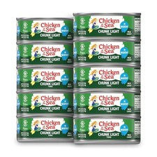 Chicken of the Sea Chunk Light Tuna in Water, Wild Caught Tuna, 5 oz Pack of 10