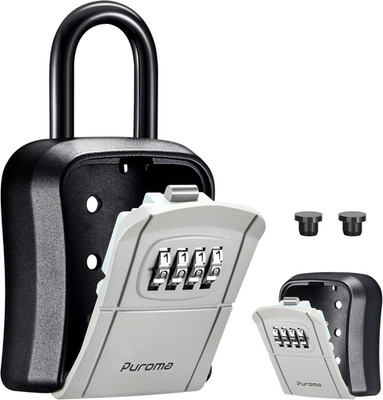 Key Lock Box, Portable Combination Lockbox Wall-Mounted Key Storage Box for Hous
