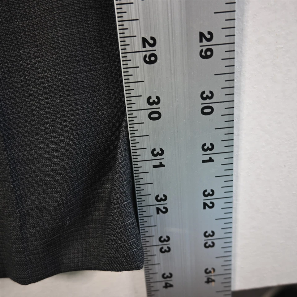 Jack Victor 34x34 Gray Check 100% Wool Spike Flat Front Straight Mens Pants - Image 4 of 4