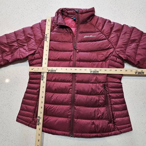 Eddie Bauer Steppjacke Damen L Burgund First Ascent Storm Down 800 Goose - Bild 14 von 15