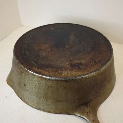 Vintage Gusseisen Wagner Ware Sidney O 1401-C Doppelpfanne vernickelt  - Bild 11 von 24