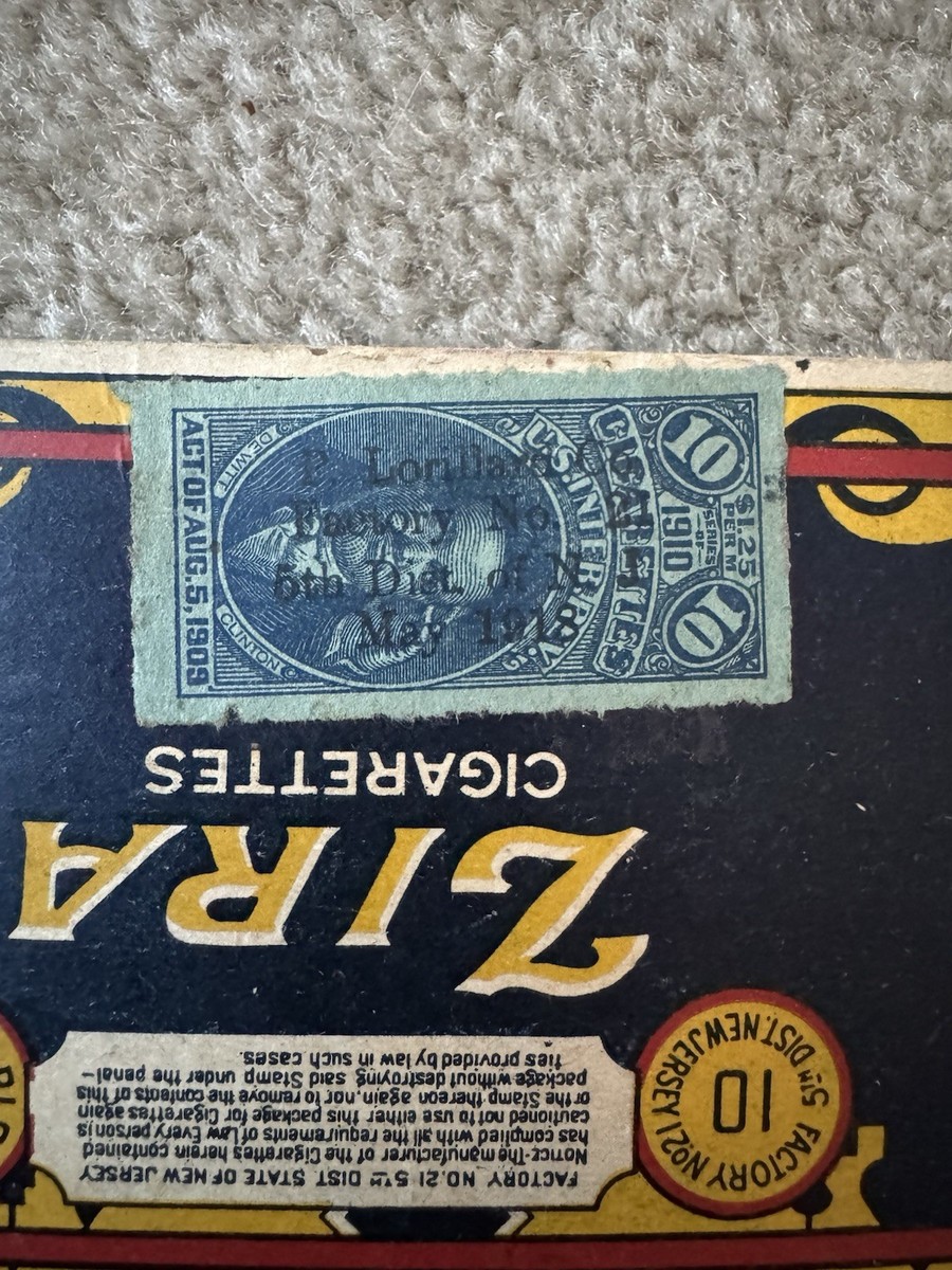 1918 Zira 10 Cigarettes Pack EMPTY
