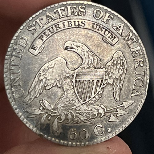 1826 NICE CAPPED BUST HALF DOLLAR VF Detail (cleaned? Scratched) - Afbeelding 3 van 3