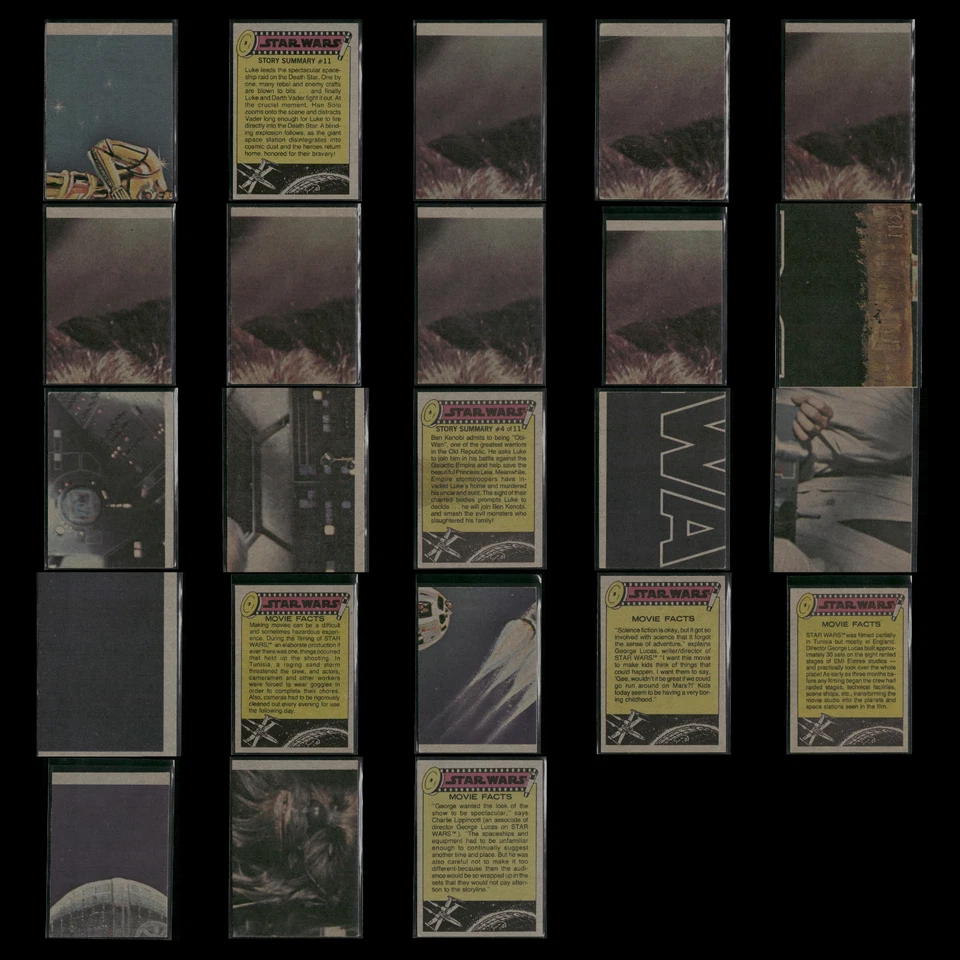 Star Wars 1977 Topps Lot (23) EX-VG C3PO & Princess Leia Vintage 1st Edition  - Image 2 of 4