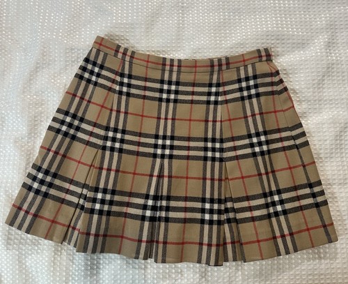 Burberry Vintage Check Pleated Quilt Mini High Waist Skirt RRP£560 A34 - Picture 2 of 7