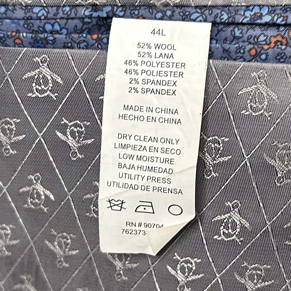 Abrigo deportivo Penguin Munsingwear 44L mezcla de lana azul dos botones doble ventilación Foto 4 de 4