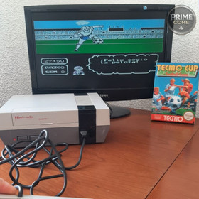 Nintendo NES + 1 mando original + Tecmo Cup Football Game 1992 + Cableado full