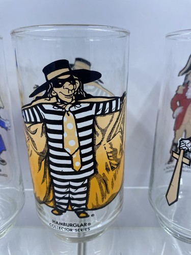 1977 McDonaldland Gläser 5er Set Ronald McDonald Bürgermeister Hamburglar Big Mac Croo - Bild 10 von 10