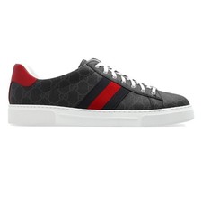 Gucci 24FW GG Supreme Ace Web Sneakers Black 760775 FACMZ 1065 105711613