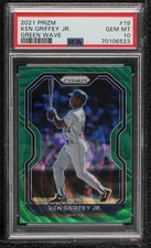 2021 Panini Prizm Green Wave Prizm Ken Griffey Jr #19 PSA 10 GEM MT HOF 0e2x