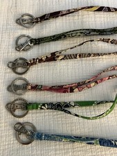 Vera Bradley Lot of 6 Floral Multicolor Fabric Lanyards