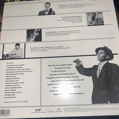 Frank Sinatra "Songs For Swingin' Lovers" LP Record - Capitol – - Foto 2 di 4